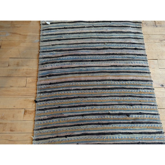 Antique Imported Swedish HandMade Rag Rug Runner (25 x 183 inches )